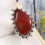 Moroccan  Seam Agate Size US 6 925 Sterling Silver Ring (REXT3-77)