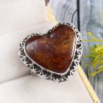 Moroccan Seam Agate Size US 12 925 Sterling Silver Ring (REXT3-103)