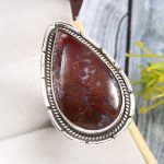 Moroccan Seam Agate Size US 10 925 Sterling Silver Ring (REXT3-107)