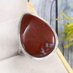 Moroccan Seam Agate Size US 11 925 Sterling Silver Ring (REXT3-133)