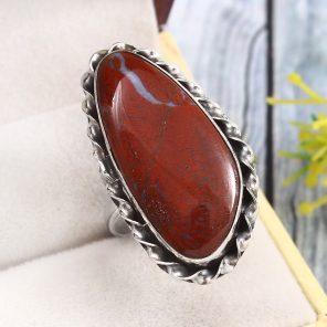 Moroccan Seam Agate Size US 11 925 Sterling Silver Ring (REXT3-98)
