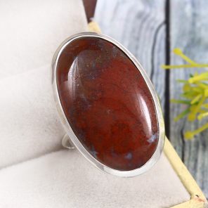 Moroccan Seam Agate Size US 12 925 Sterling Silver Ring (REXT3-137)