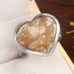 Yellow Moss Agate Size US 12 925 Sterling Silver Ring (RS22-148)