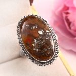 Indonesian Red Marcasite Size US 12 925 Sterling Silver Ring (RS64-80)
