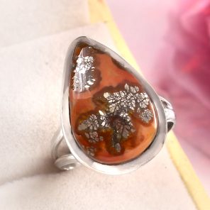 Indonesian Red Marcasite Size US 7 925 Sterling Silver Ring (RS64-110)