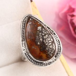 Indonesian Red Marcasite Size US 9 925 Sterling Silver Ring (RS64-60)