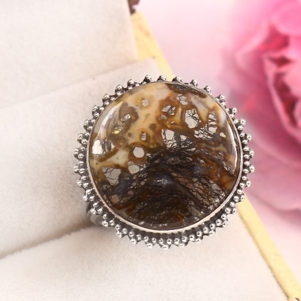 Indonesian Red Marcasite Size US 11 925 Sterling Silver Ring (RS64-76)
