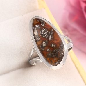 Indonesian Red Marcasite Size US 6 925 Sterling Silver Ring (RS64-117)