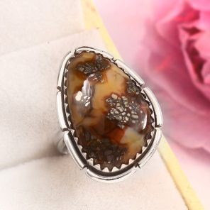 Indonesian Red Marcasite Size US 7 925 Sterling Silver Ring (RS64-22)