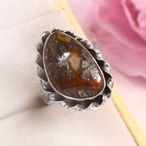 Indonesian Red Marcasite Size US 5 925 Sterling Silver Ring (RS64-25)