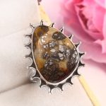Indonesian Red Marcasite Size US 11 925 Sterling Silver Ring (RS64-77)