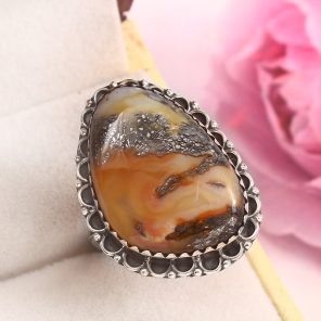 Indonesian Red Marcasite Size US 9 925 Sterling Silver Ring (RS64-61)