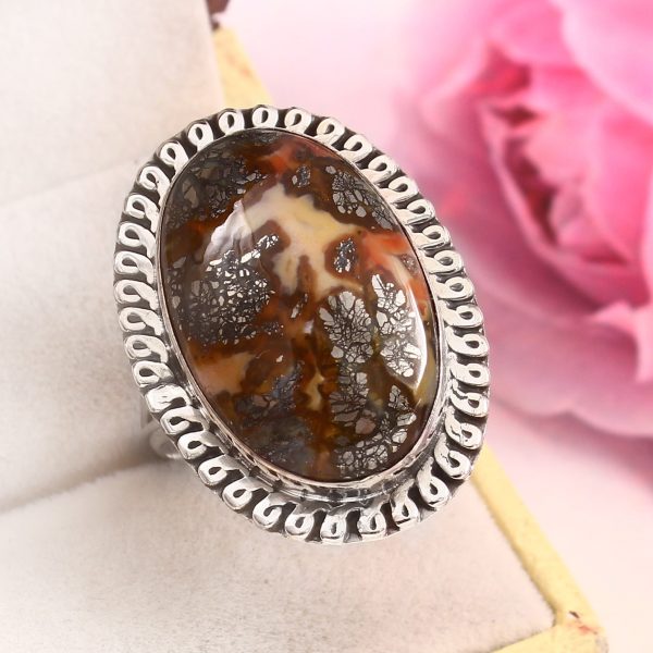 Indonesian Red Marcasite Size US 11 925 Sterling Silver Ring (RS64-78)