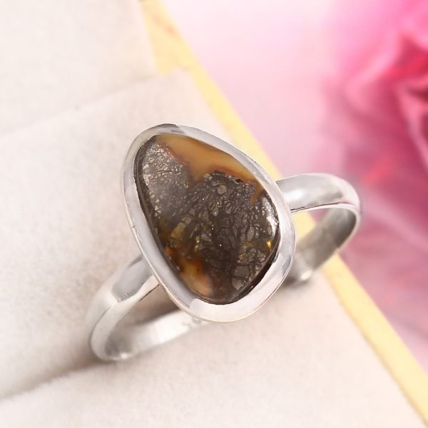 Indonesian Red Marcasite Size US 12 925 Sterling Silver Ring (RS64-84)
