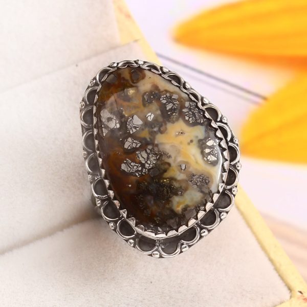 Indonesian Red Marcasite Size US 8 925 Sterling Silver Ring (RS64-56)