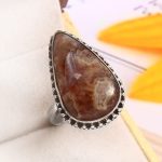 Indonesian Red Marcasite Size US 10 925 Sterling Silver Ring (RS64-71)