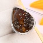 Indonesian Red Marcasite Size US 7 925 Sterling Silver Ring (RS64-107)
