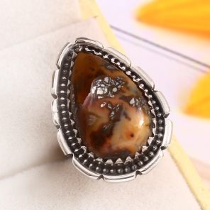 Indonesian Red Marcasite Size US 5 925 Sterling Silver Ring (RS64-9)