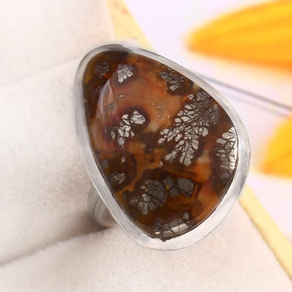 Indonesian Red Marcasite Size US 8 925 Sterling Silver Ring (RS64-105)