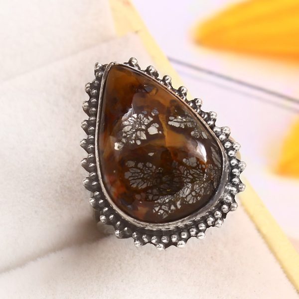 Indonesian Red Marcasite Size US 5 925 Sterling Silver Ring (RS64-28)