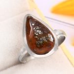 Indonesian Red Marcasite Size US 11 925 Sterling Silver Ring (RS64-88)