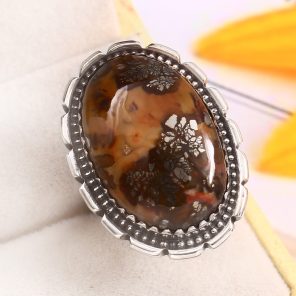 Indonesian Red Marcasite Size US 8 925 Sterling Silver Ring (RS64-14)