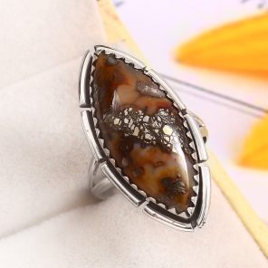 Indonesian Red Marcasite Size US 6 925 Sterling Silver Ring (RS64-11)