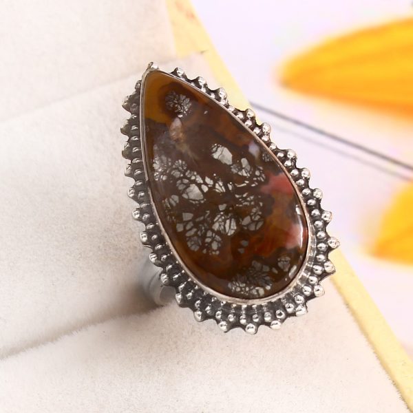 Indonesian Red Marcasite Size US 5 925 Sterling Silver Ring (RS64-29)