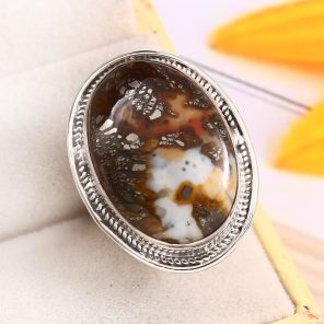Indonesian Red Marcasite Size US 6 925 Sterling Silver Ring (RS64-41)