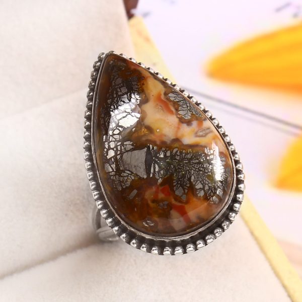Indonesian Red Marcasite Size US 9 925 Sterling Silver Ring (RS64-65)