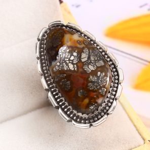 Indonesian Red Marcasite Size US 8 925 Sterling Silver Ring (RS64-12)