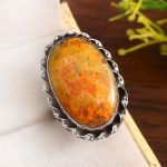 Bumble Bee Jasper Size US 5 925 Sterling Silver Ring (REXT39-26)