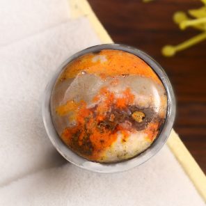 Bumble Bee Jasper Size US 5 925 Sterling Silver Ring (REXT39-72)