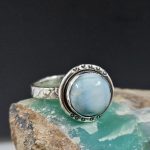 Larimar 925 Sterling Silver Ring (REXT65-12)