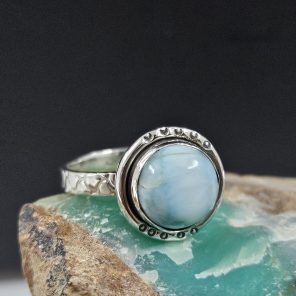 Larimar 925 Sterling Silver Ring (REXT65-12)