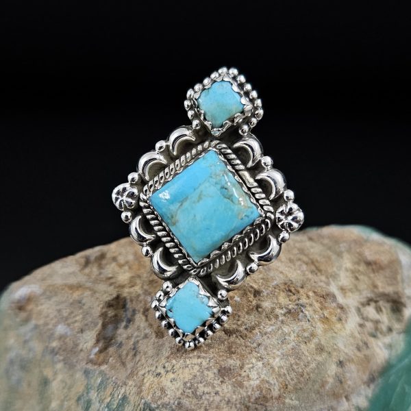Mohave Turquoise 925 Sterling Silver Ring (RS32-113)