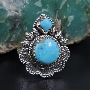 Mohave Turquoise 925 Sterling Silver Ring (RS45-12)