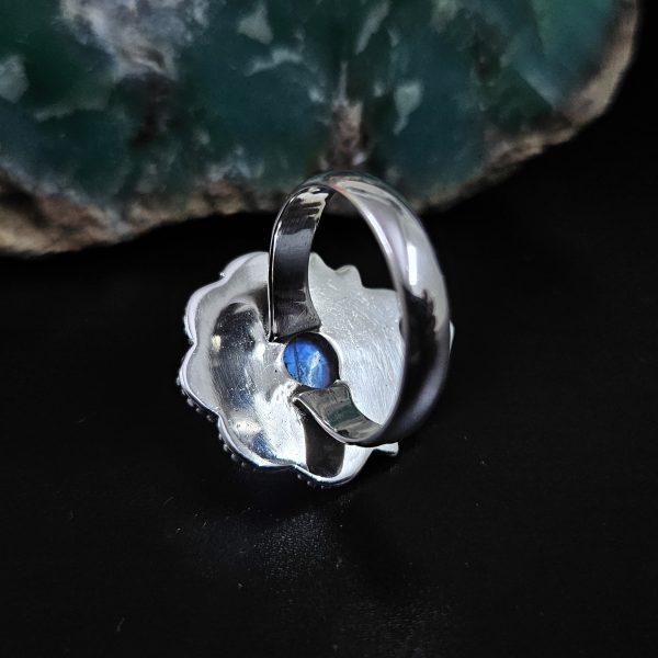 Mohave Turquoise 925 Sterling Silver Ring (RS45-12) - Image 2