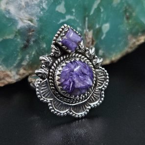Charoite 925 Sterling Silver Ring (RS45-11)