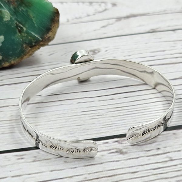Arizona Turquoise Southwest Style 925 Sterling Silver Cuff Bangle (RS114-326) - Image 2