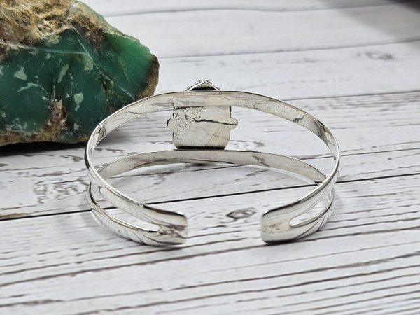 Arizona Turquoise Southwest Style 925 Sterling Silver Cuff Bangle (RS114-325) - Image 2