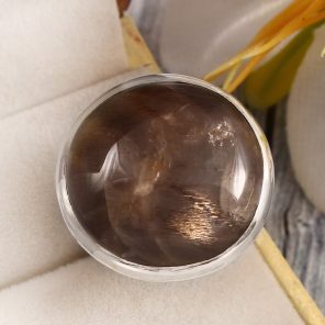 Coffee Moonstone Size US 11 925 Sterling Silver Ring (RSR6-150)