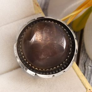 Coffee Moonstone Size US 6 925 Sterling Silver Ring (RSR6-115)