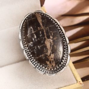 Wild Horse Jasper Size US 11 925 Sterling Silver Ring (REXT64-118)