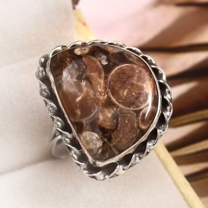 Turtella Jasper Size US 11 925 Sterling Silver Ring (REXT64-74)