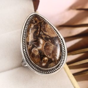 Turtella Jasper Size US 11 925 Sterling Silver Ring (REXT64-68)
