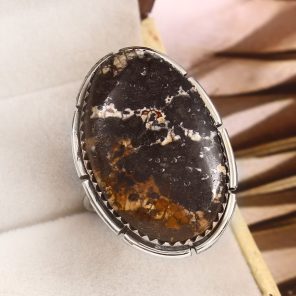 Wild Horse Jasper Size US 12 925 Sterling Silver Ring (REXT64-114)