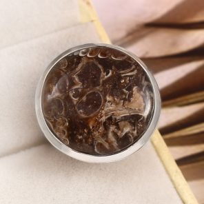 Turtella Jasper Size US 6 925 Sterling Silver Ring (REXT64-89)