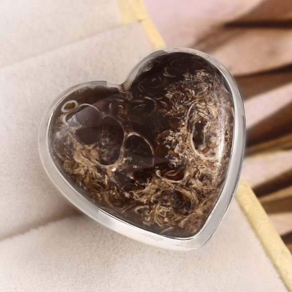 Turtella Jasper Size US 8 925 Sterling Silver Ring (REXT64-165)