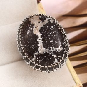Wild Horse Jasper Size US 10 925 Sterling Silver Ring (REXT64-136)